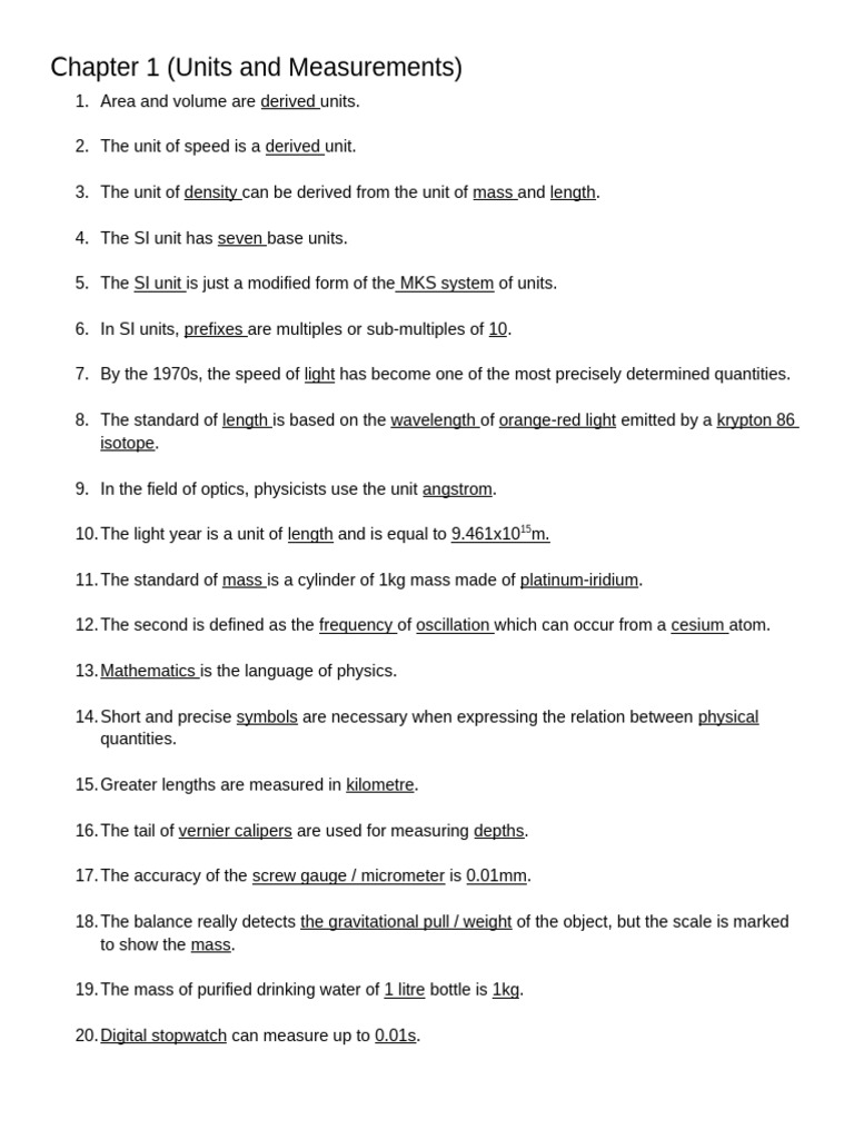 Units, Measurements, and Motion Concepts | PDF | Force | Pressure