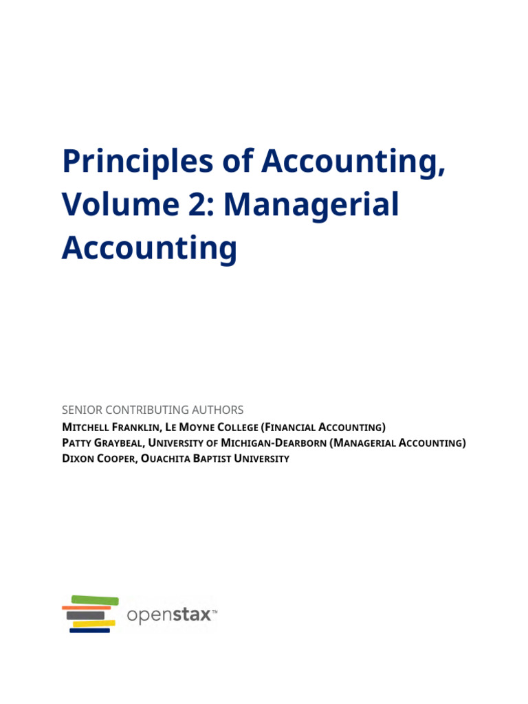 Managerial Accounting Principles Guide | PDF | Time Value Of Money ...