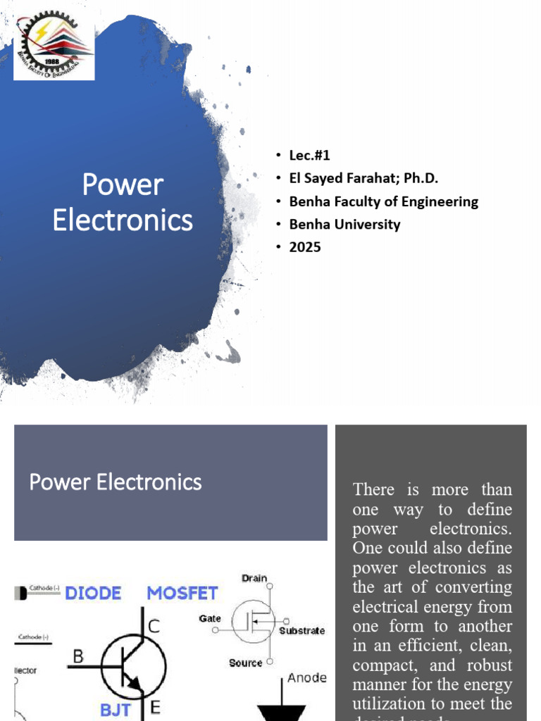 Power Electronics Overview and Applications | PDF | Power Electronics ...