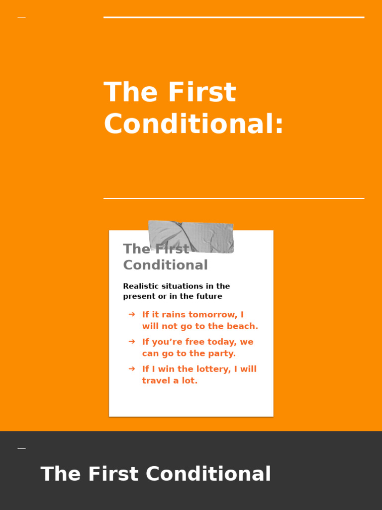 First Conditional | PDF