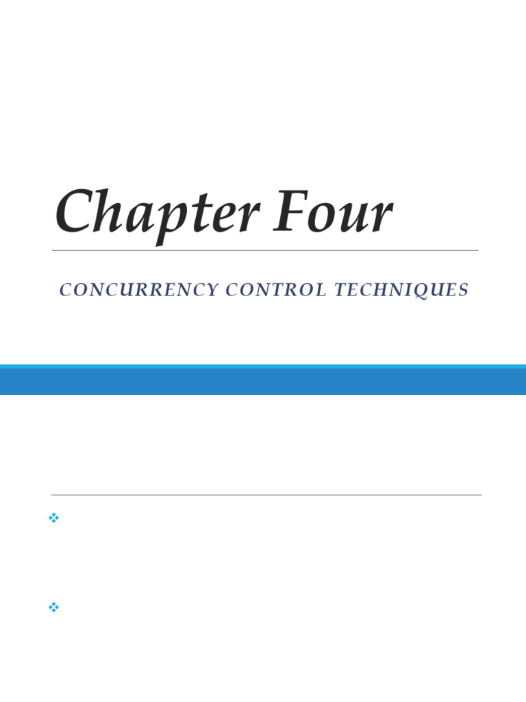 Concurrency Control Techniques Explained | PDF | Database Transaction ...