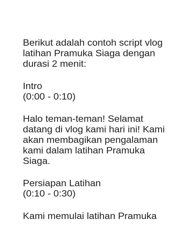 Script Vlog | PDF