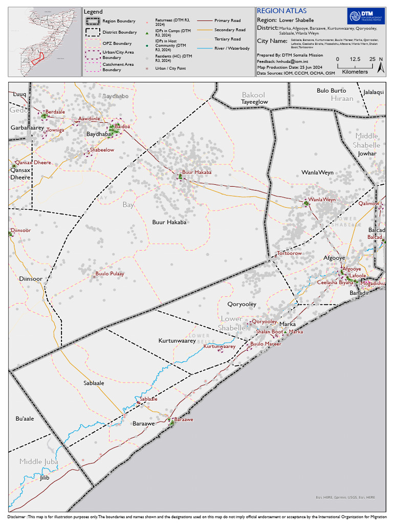 Lower Shabelle Population Data 2024 | PDF