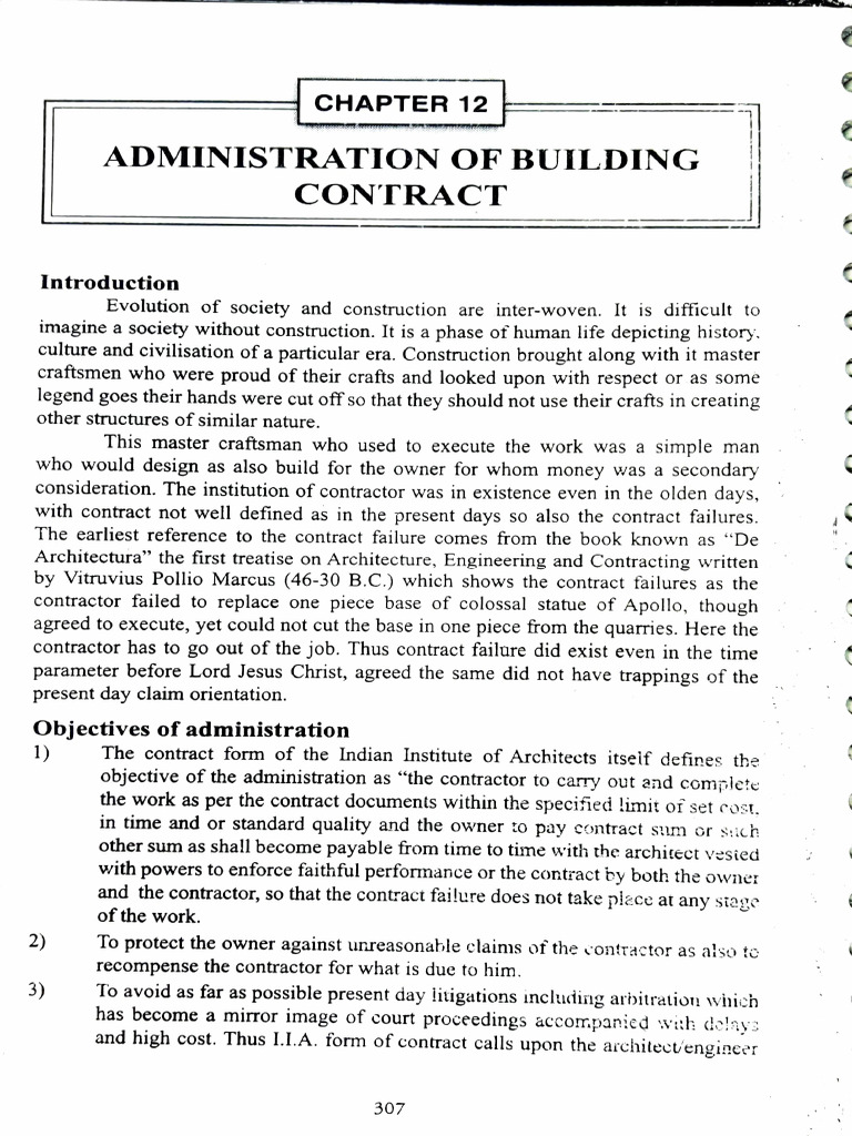 Building Contract Administration Insights | PDF | Specification ...