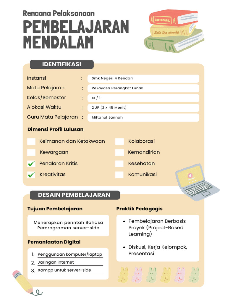 Desain Pembelajaran PHP di SMK RPL | PDF