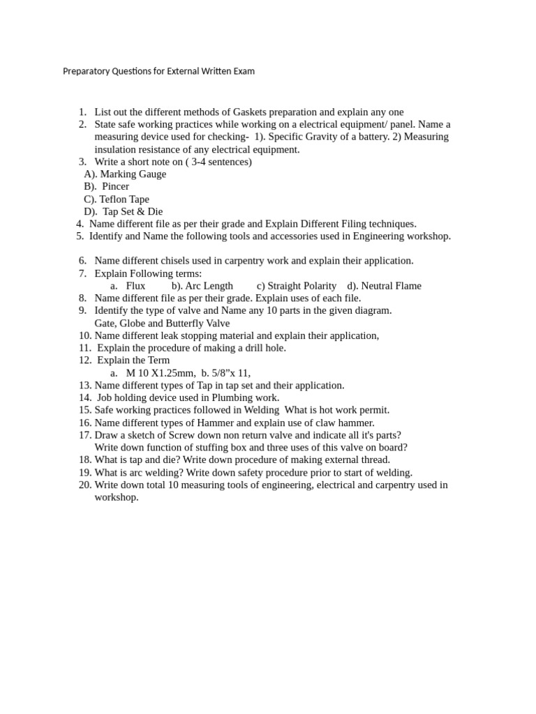 Essential Exam Prep for Engineering Tools | PDF