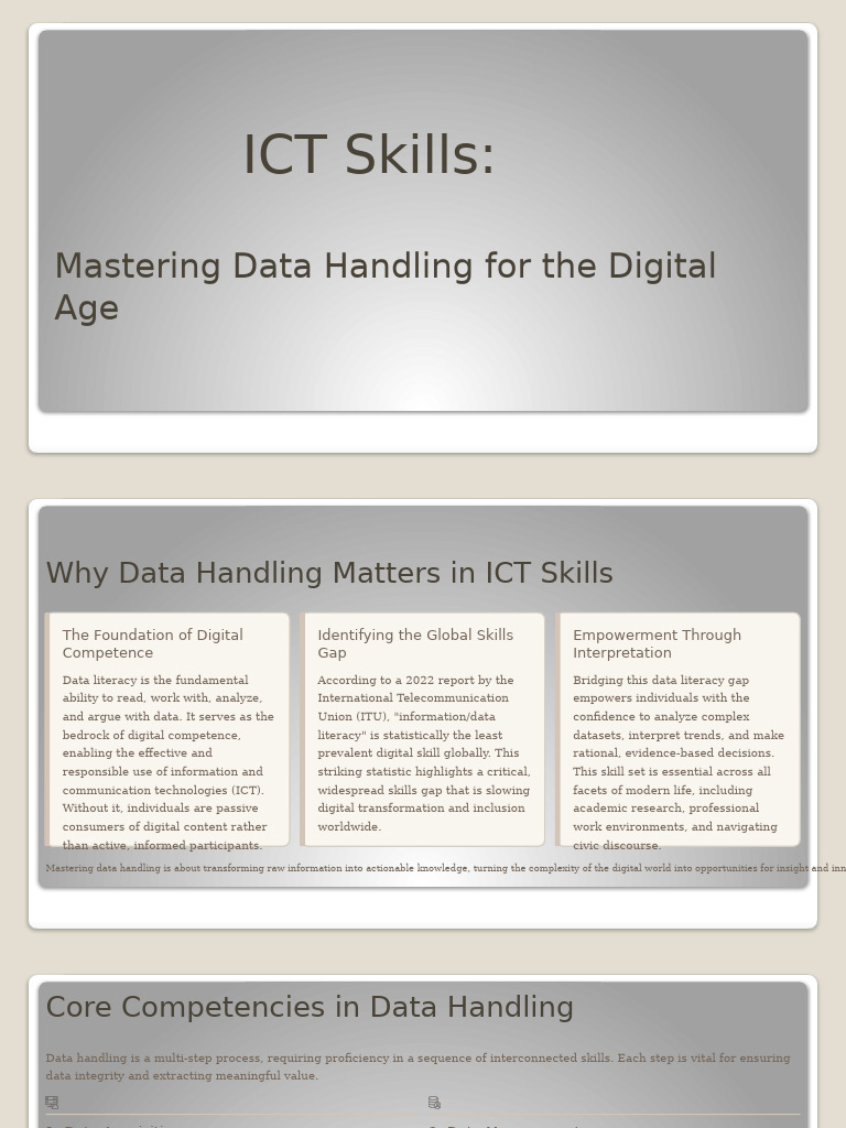 Essential Data Handling Skills for ICT | PDF | Data | Information And ...