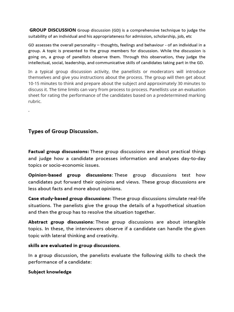 Group Discussion and Presentation Skills | PDF | Body Language | Stuttering