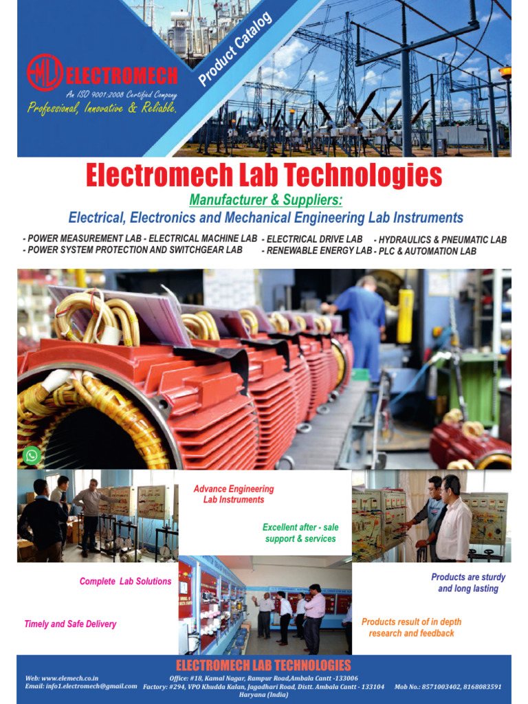 Electrical Engineering Lab Instruments Catalog | PDF | Technology ...