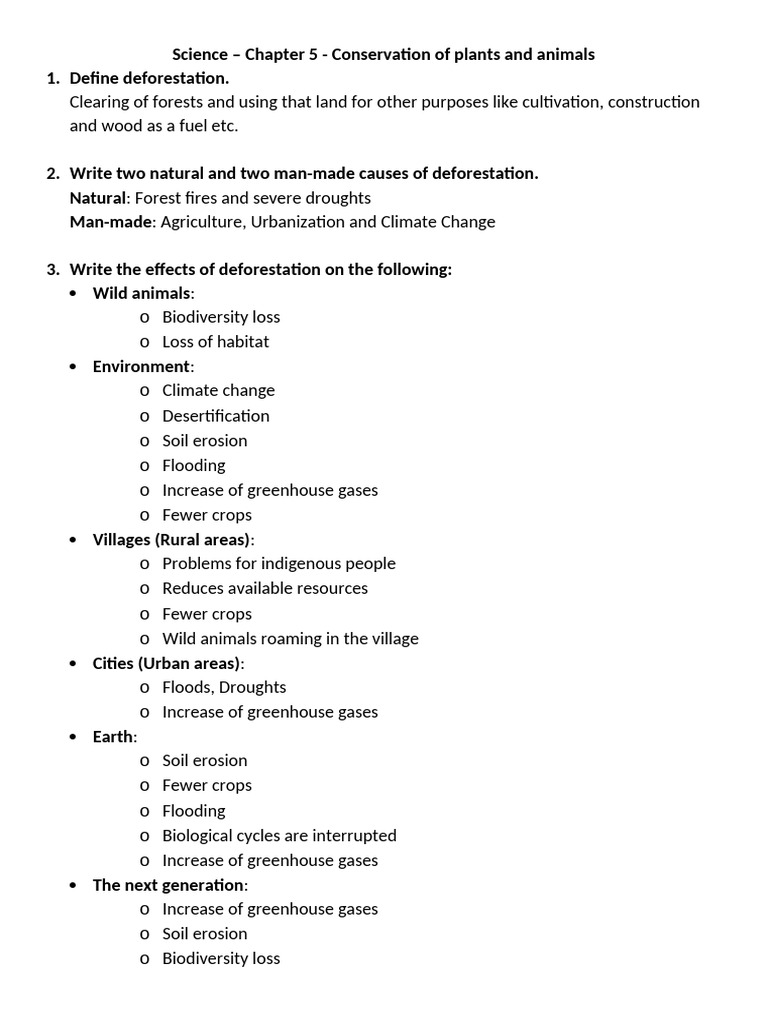 Deforestation and Conservation Overview | PDF | Deforestation | Agriculture
