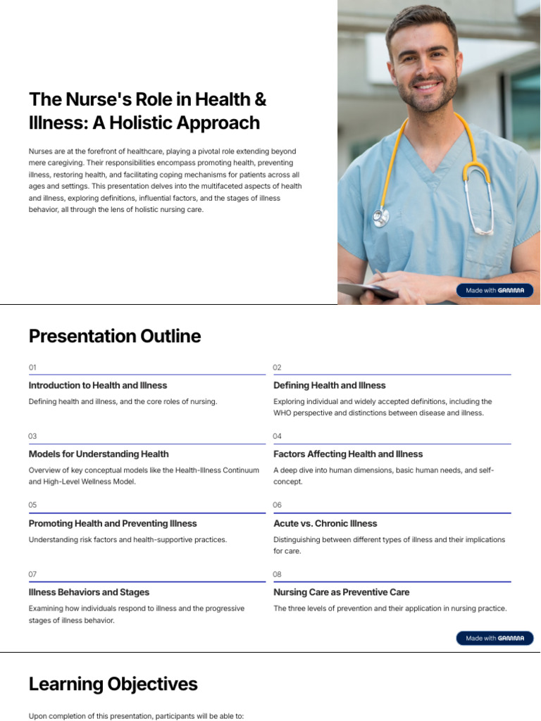 Nurse's Holistic Approach to Health | PDF | Chronic Condition | Well Being