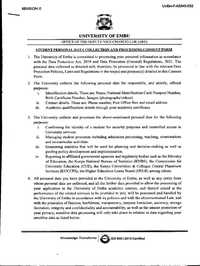 Embu Form | PDF