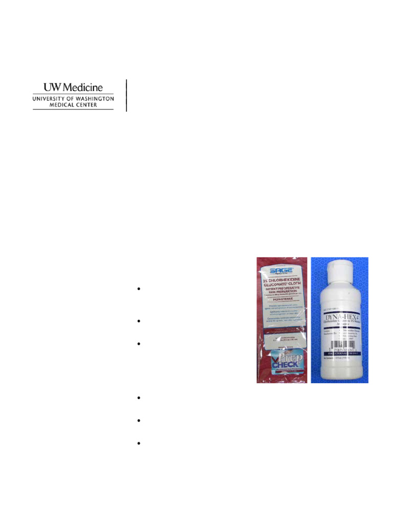 Daily Bathing with CHG for Infection Control | PDF | Medical ...