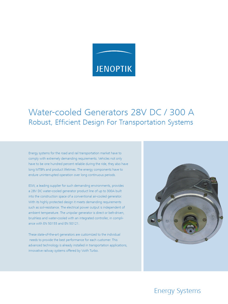 Water-Cooled 28V DC Generators | PDF | Rectifier | Electric Generator