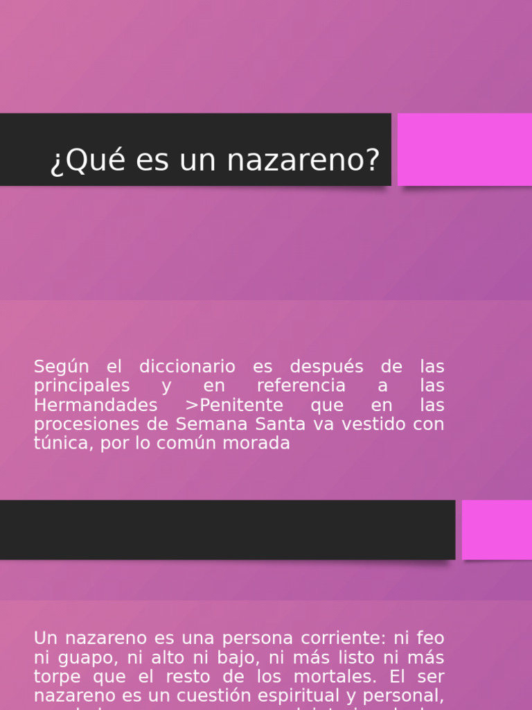 Qué es un nazareno y su significado | PDF | Jesús | Amor