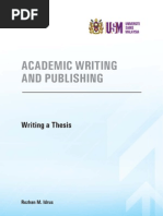 Writing a Thesis