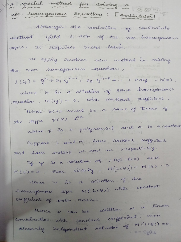 ODE Unit - 2 | PDF