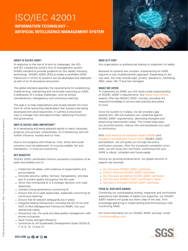 ISO/IEC 42001: AI Management System Guide | PDF | Artificial ...