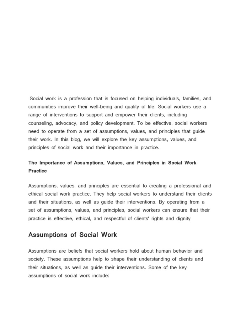 Key Principles of Social Work | PDF | Social Work | Communication
