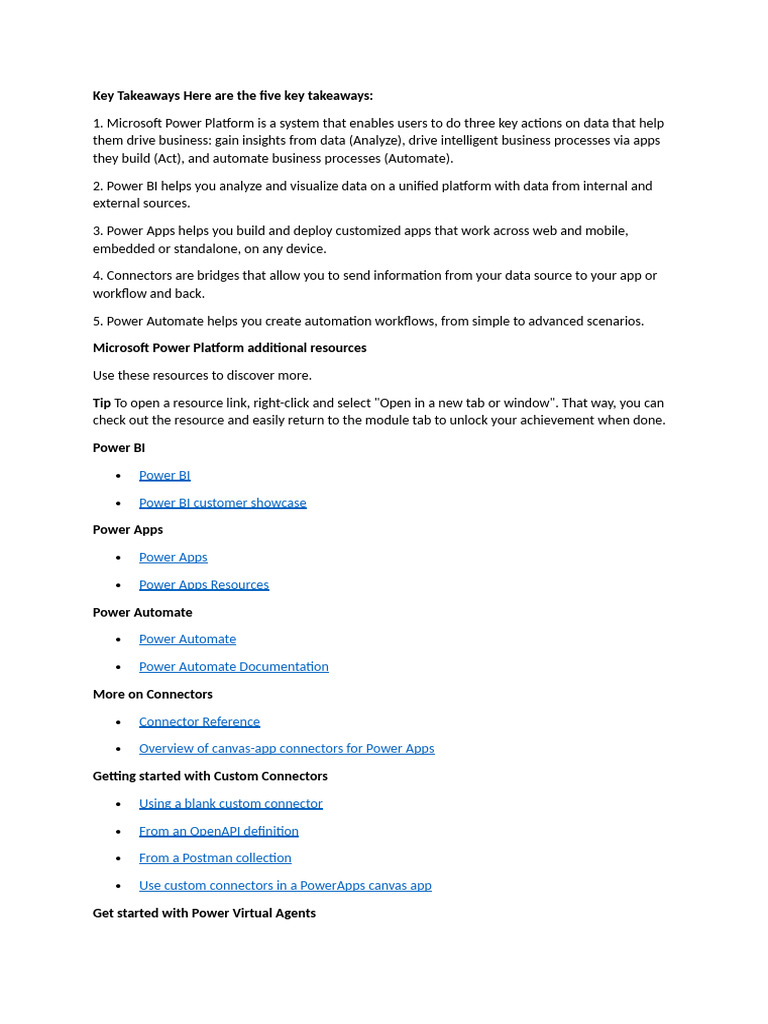 Microsoft Power Platform Overview | PDF | Databases | Data Model