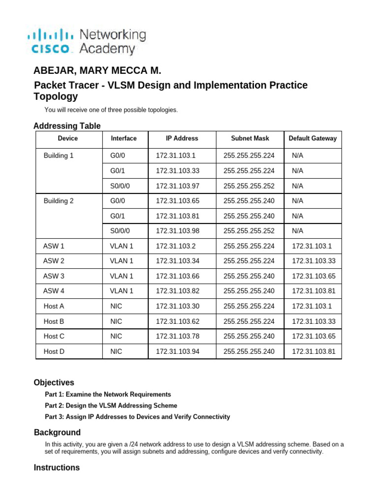 VLSM Design and Implementation Guide | PDF | Ip Address | Computer Network