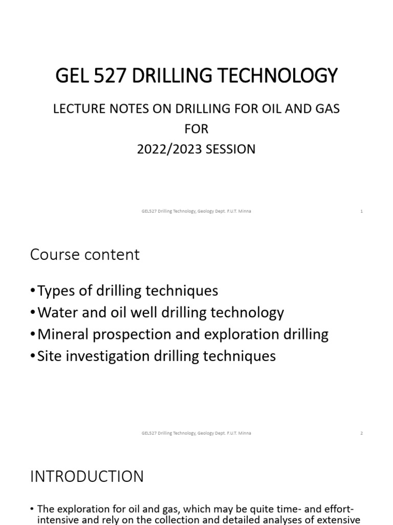 Drilling Technology for Oil and Gas | PDF | Oil Well | Petroleum Reservoir