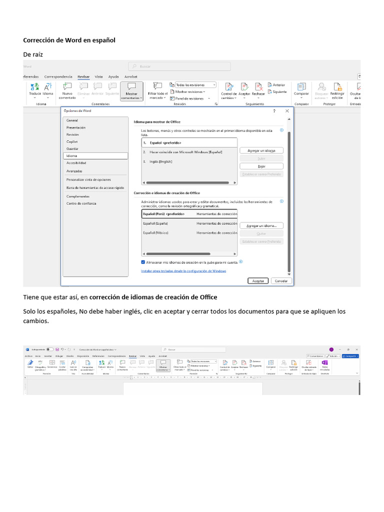 Corrección de Word en Español | PDF