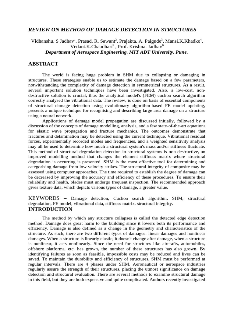 Final Damage Detection Method in Structure-1 | PDF | Machine Learning ...