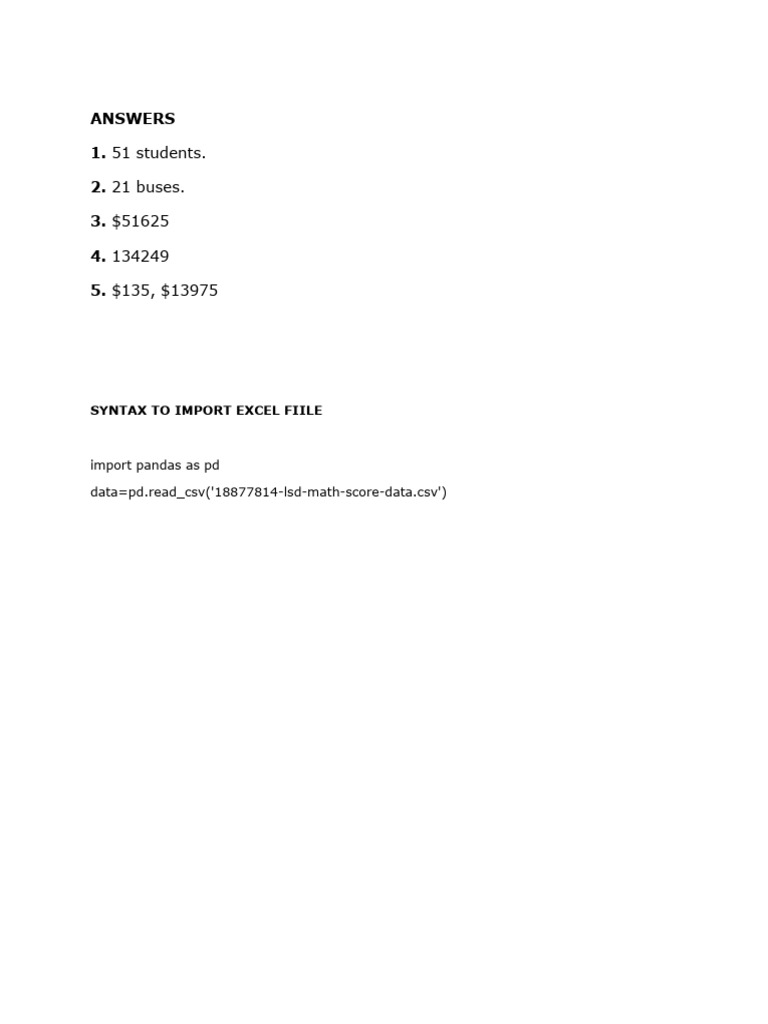 Answers | PDF