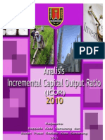 Analisis Incremental Capital Output Ratio (Icor) Kota Semarang 2010