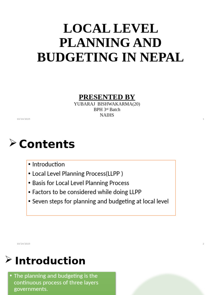Planning and Budgeting at Local Level | PDF | Budget