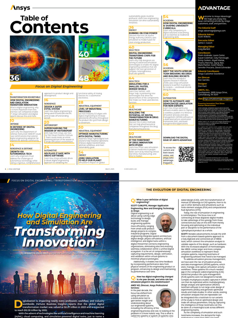 Ansys Advantage: Driving Digital Innovation | PDF | Simulation ...