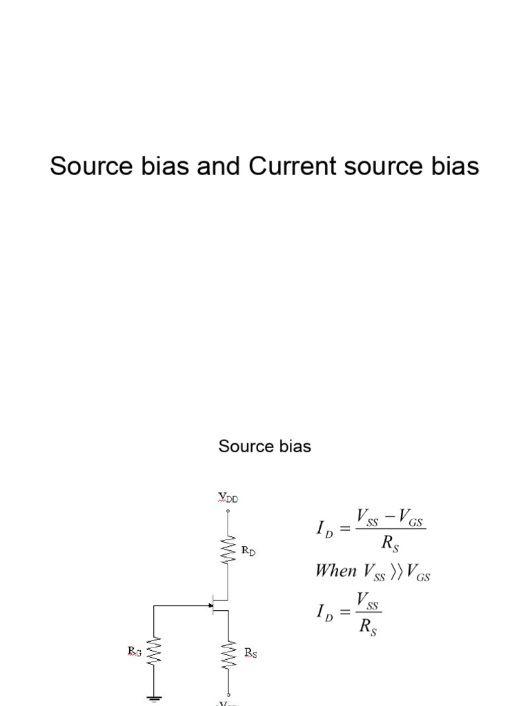Source Bias Calculations and Analysis | PDF