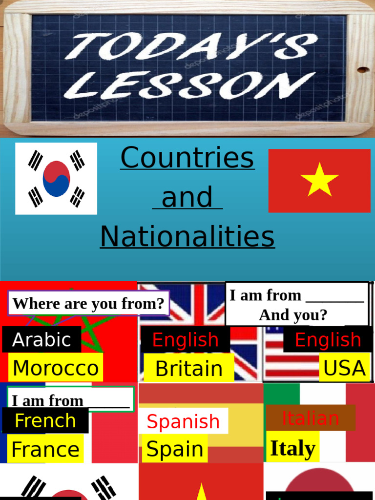 Countries and Nationalities | PDF | Linguistics | Languages