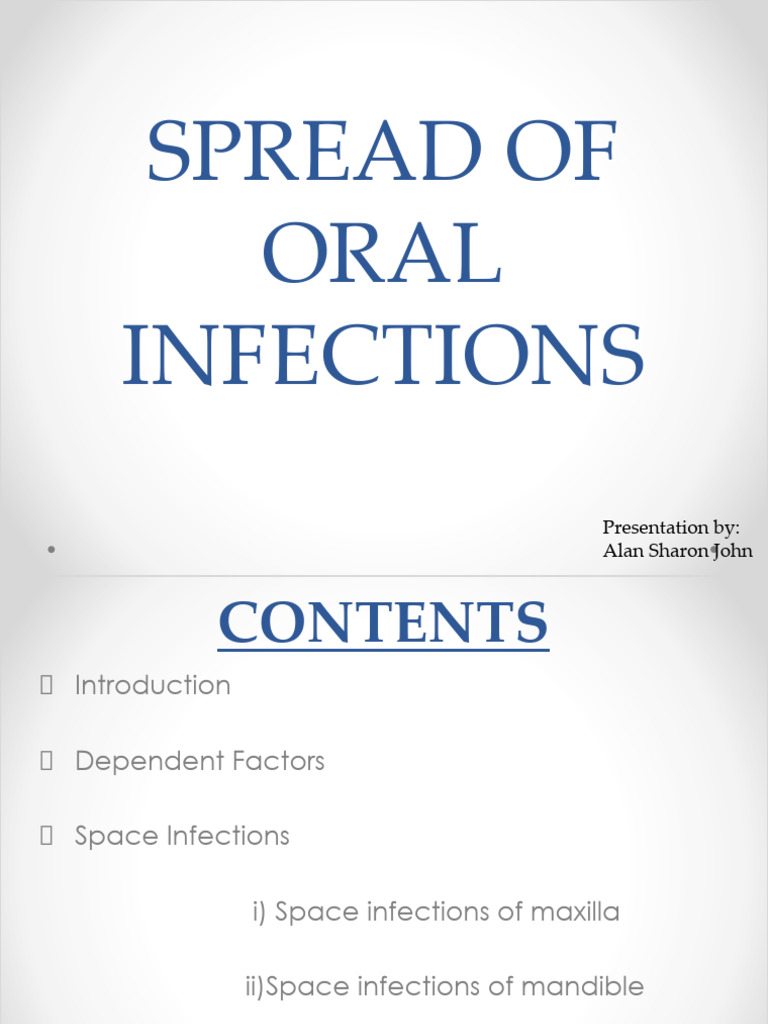Spread of Oral Infections | PDF | Periodontology | Dental Anatomy