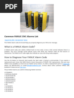 Fanuc Alarm Codes and Solutions | PDF | Computer Program | Programming