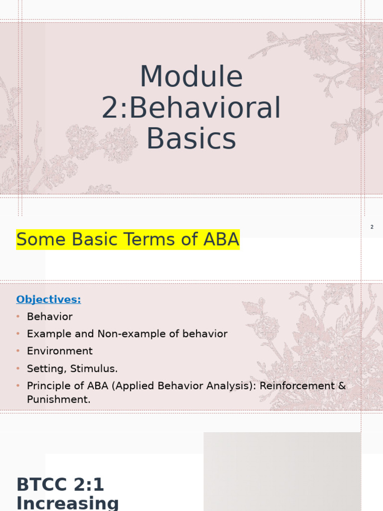 ABA Behavioral Basics and Techniques | PDF | Reinforcement ...