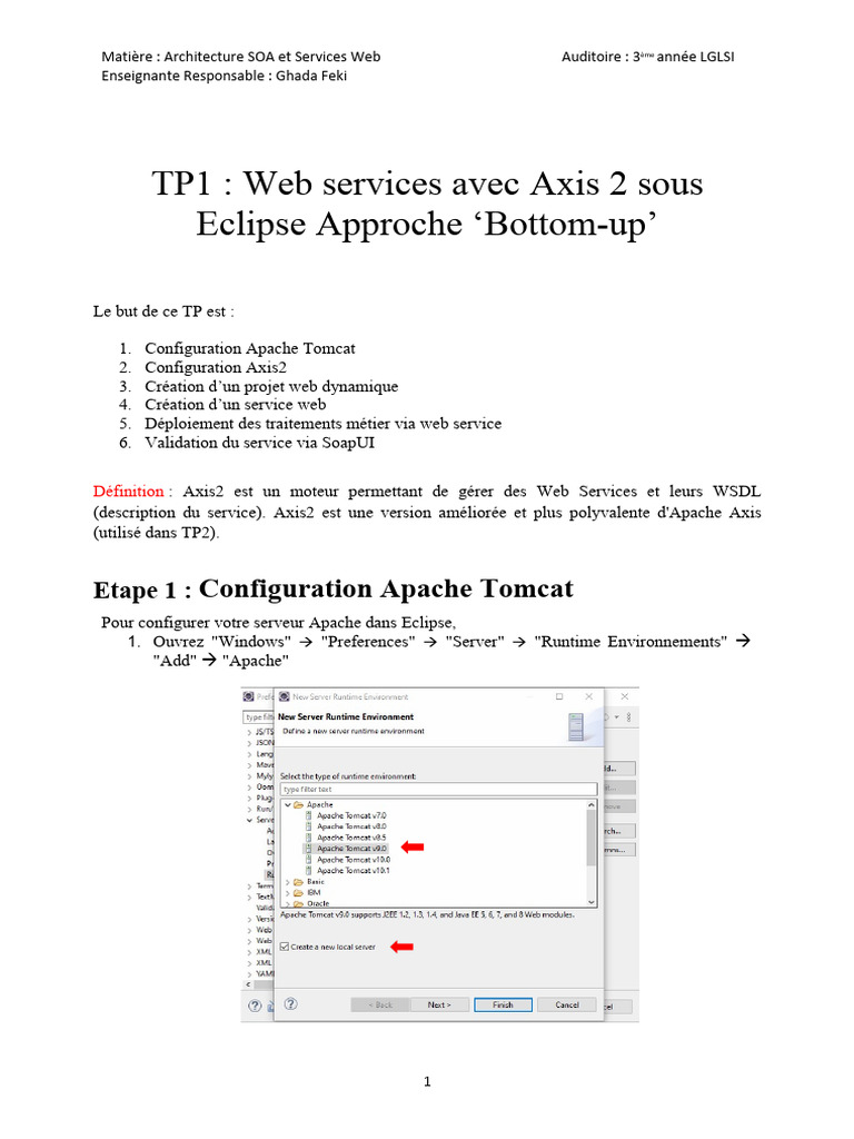 TP Web Services avec Axis2 et Eclipse | PDF | Architecture orientée ...