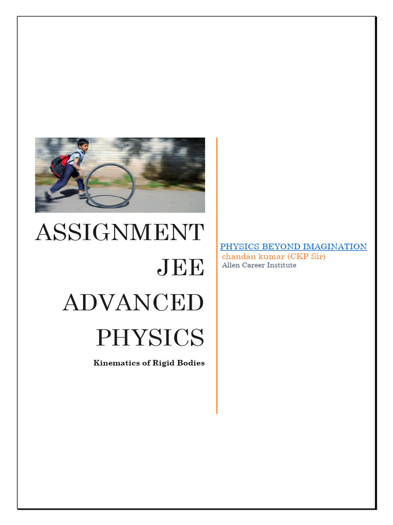 Rotational Kinematics Assignment 2-1 | PDF | Rotation Around A Fixed ...