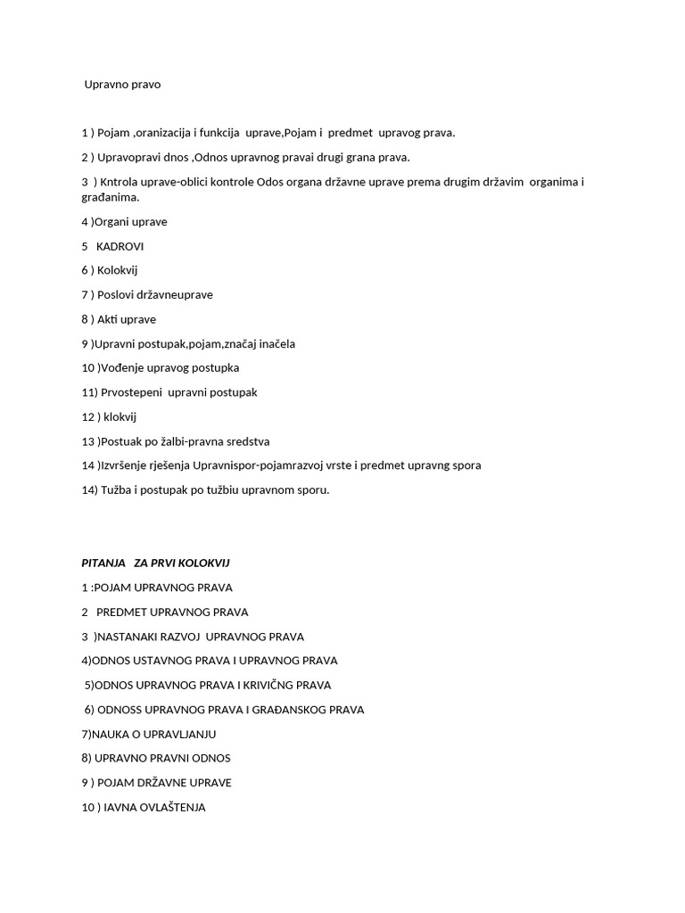 Upravno Pravo | PDF