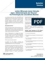 Suplementos Minerais Como Veiculo para Administracao de Deccox Na Prevencao Da Coccidiose Bovina