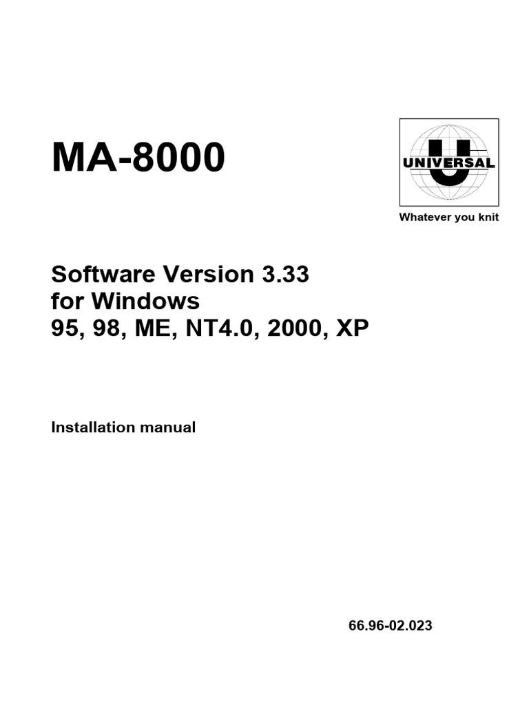 MA-8000 Installation Manual for Windows | PDF | Microsoft Windows ...