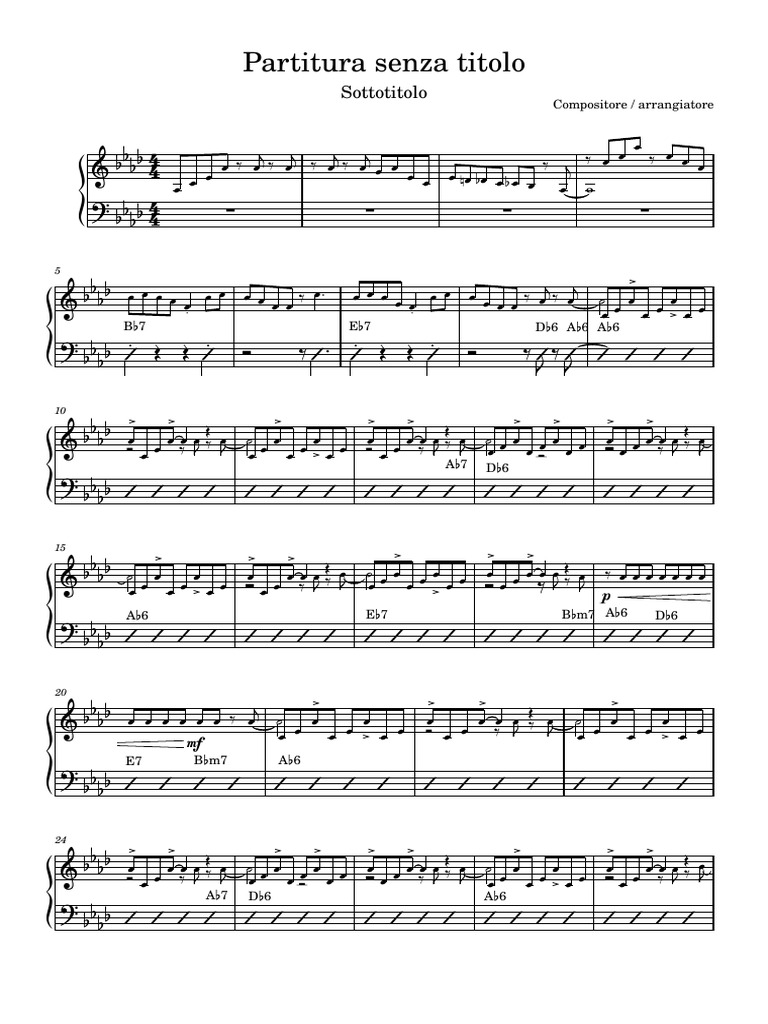 Partitura Musical per Arrangiamento | PDF