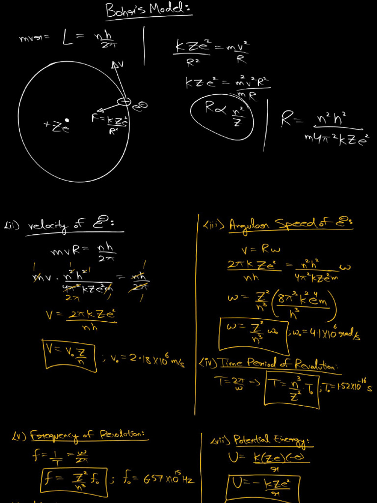 Bohrs Atomic Model Lecture 1 | PDF