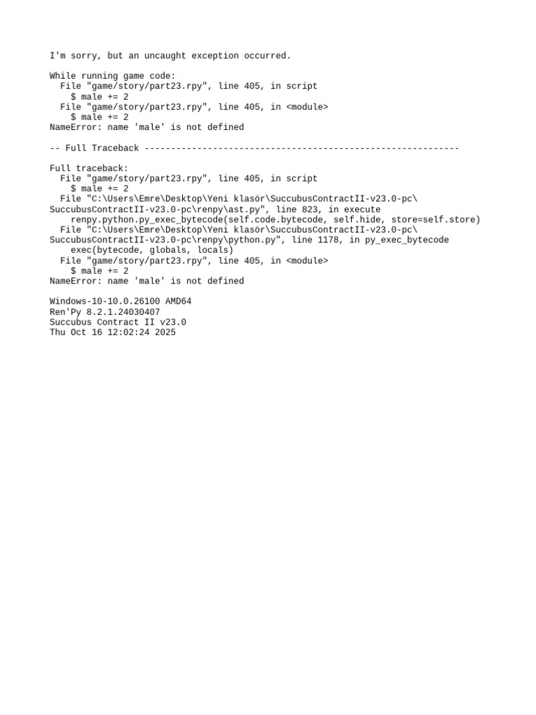 Ren'Py NameError: 'male' Undefined | PDF