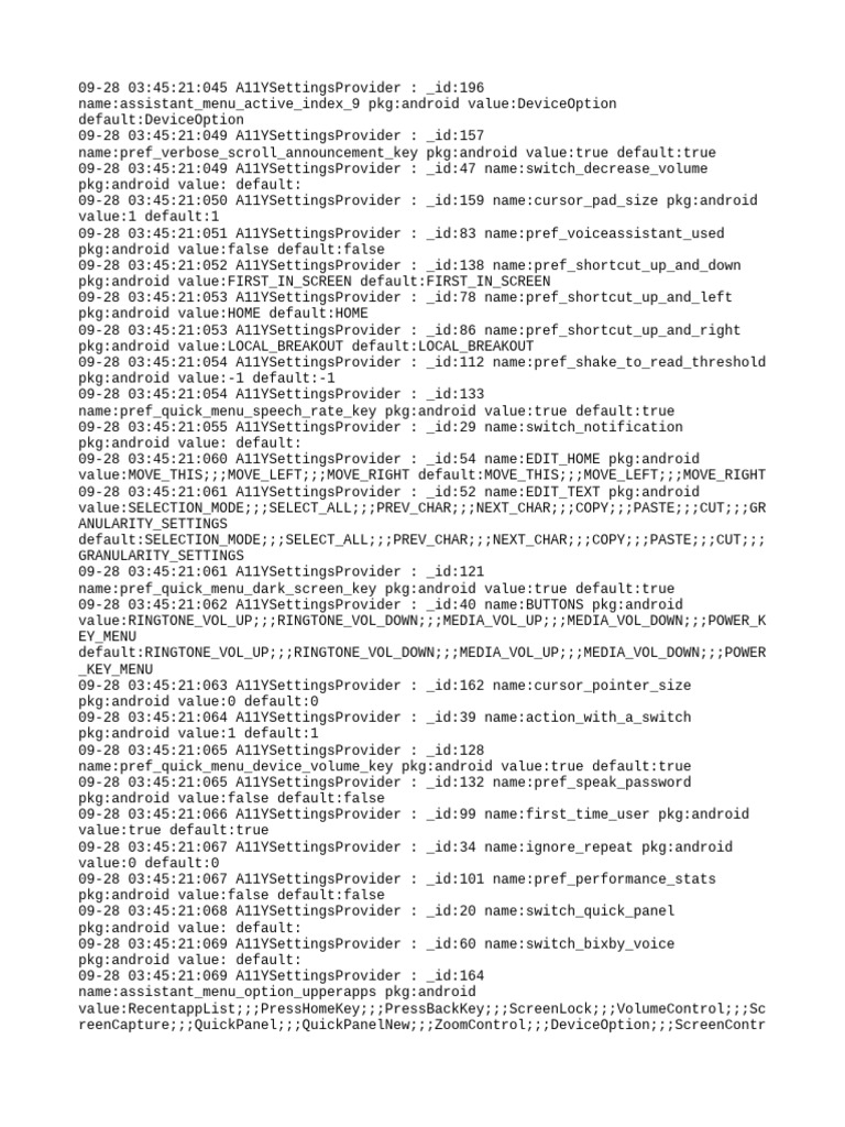 A11Y Settings Provider Configuration | PDF | Computing Platforms | Software