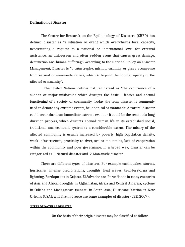 Understanding Disasters and Hazards | PDF | Natural Disasters | Hazards
