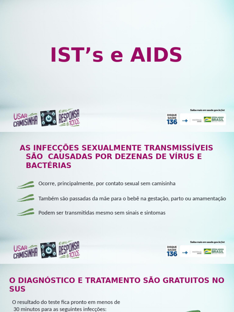 Campanha Dst-Aids Team Imperial | PDF | HIV/AIDS | Infecção sexualmente ...