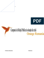 Comunicare in Situatii de Criza - Orange Romania