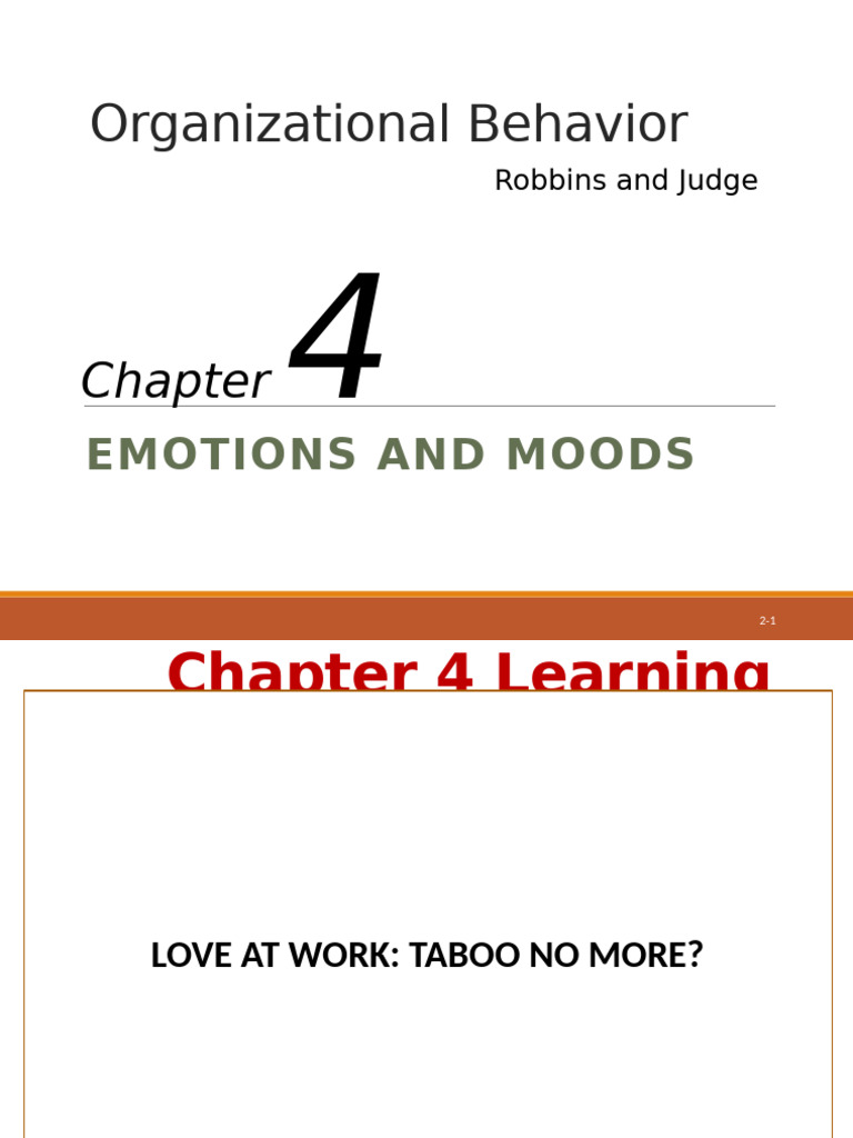 4 - Chapter Four - Emotions and Moods | PDF | Emotions | Mental Health